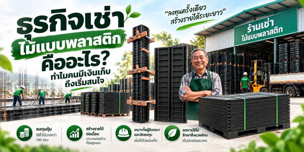 ธุรกิจเช่าไม้แบบพลาสติก คืออะไร? เปลี่ยนทรัพย์สินให้สร้างรายได้หลายรอบ | SON OF WOOD
