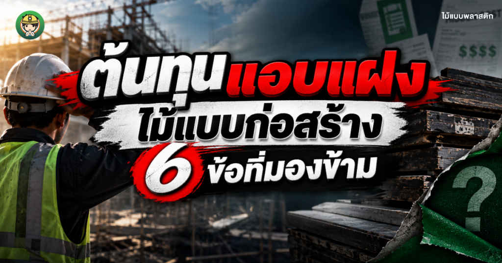 ต้นทุนแอบแฝงไม้แบบก่อสร้างที่ผู้รับเหมามักมองข้าม (และวิธีคำนวณให้เห็นตัวเลขจริง) | SON OF WOOD